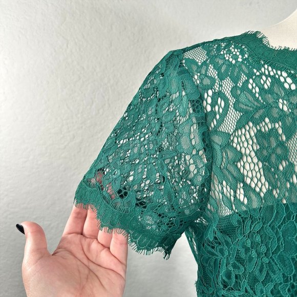 Diane von Furstenberg Green Fifi Lace Dress - Picture 6 of 9